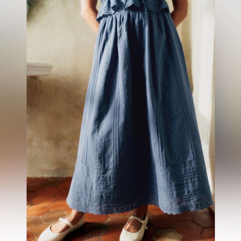 Sezane Blue Maxi Skirt